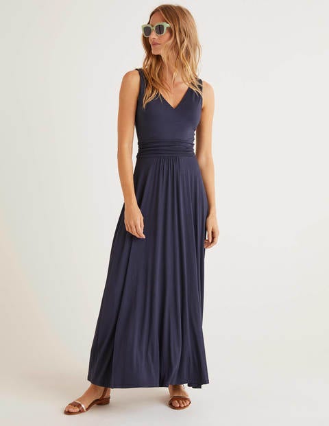 navy jersey maxi dress