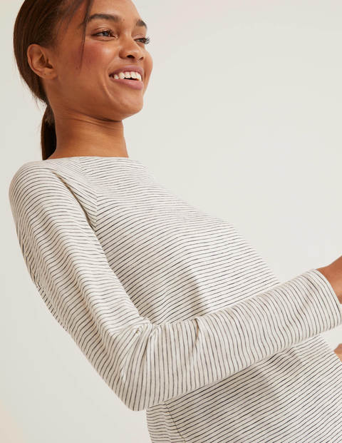The Cotton Baseball Tee - Ivory/Navy The Cotton Baseball Tee - Ivory/Navy