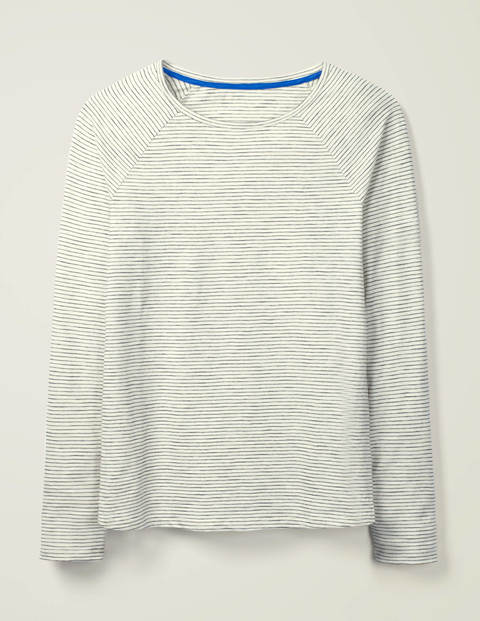 The Cotton Baseball Tee - Ivory/Navy The Cotton Baseball Tee - Ivory/Navy