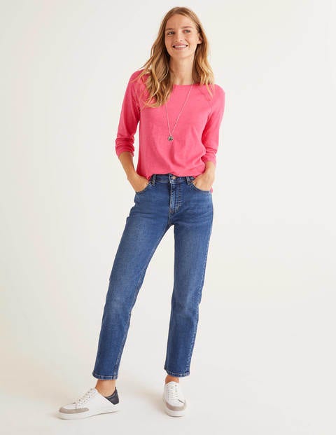 The Cotton Baseball Tee - Bright Camellia The Cotton Baseball Tee - Bright Camellia