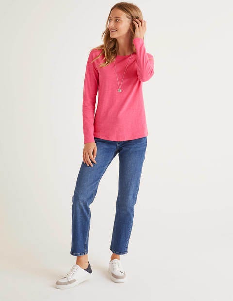 The Cotton Baseball Tee - Bright Camellia The Cotton Baseball Tee - Bright Camellia