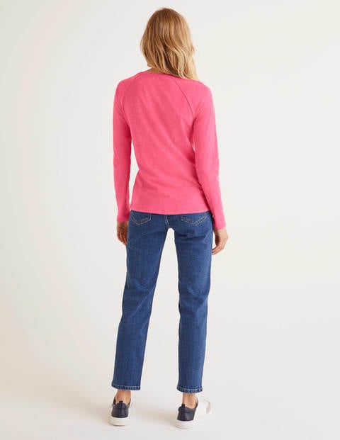The Cotton Baseball Tee - Bright Camellia The Cotton Baseball Tee - Bright Camellia