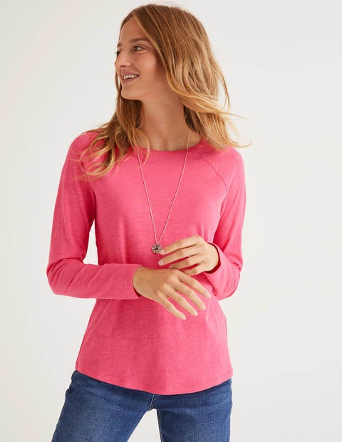 The Cotton Baseball Tee - Bright Camellia The Cotton Baseball Tee - Bright Camellia