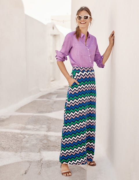 Jersey Maxi Skirt - Navy Chevron Stripe Jersey Maxi Skirt - Navy Chevron Stripe