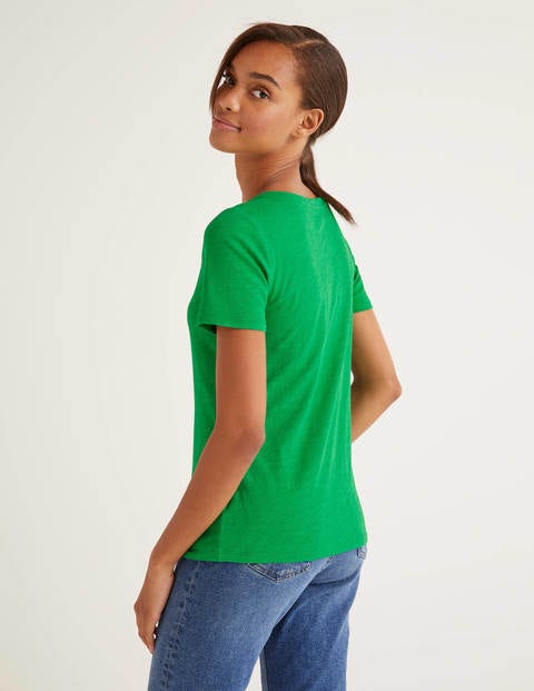The Cotton V-Neck Tee - Rich Emerald The Cotton V-Neck Tee - Rich Emerald