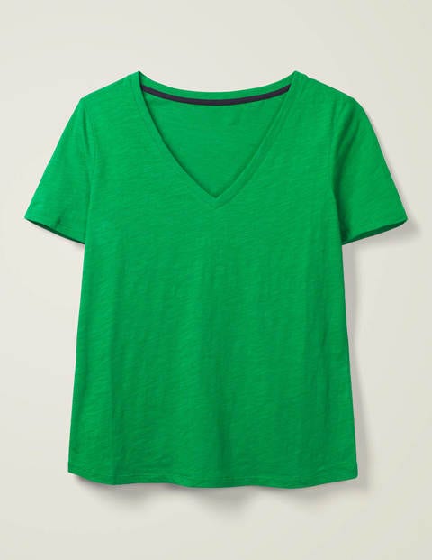 The Cotton V-Neck Tee - Rich Emerald The Cotton V-Neck Tee - Rich Emerald