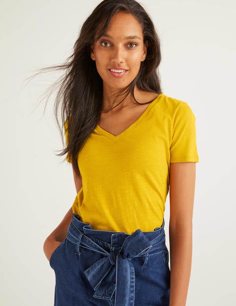 The Cotton V-Neck Tee - Tuscan Sun The Cotton V-Neck Tee - Tuscan Sun