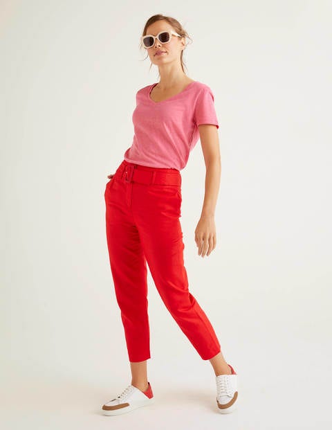 The Cotton V-Neck Tee - Bright Camellia The Cotton V-Neck Tee - Bright Camellia