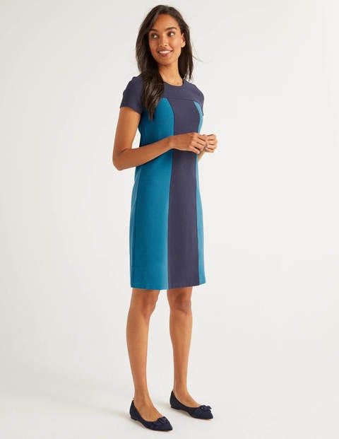 Lizzie Ottoman Dress - Navy / Aegean Blue Lizzie Ottoman Dress - Navy / Aegean Blue