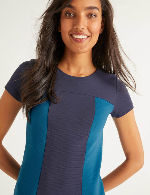 Lizzie Ottoman Dress - Navy / Aegean Blue Lizzie Ottoman Dress - Navy / Aegean Blue