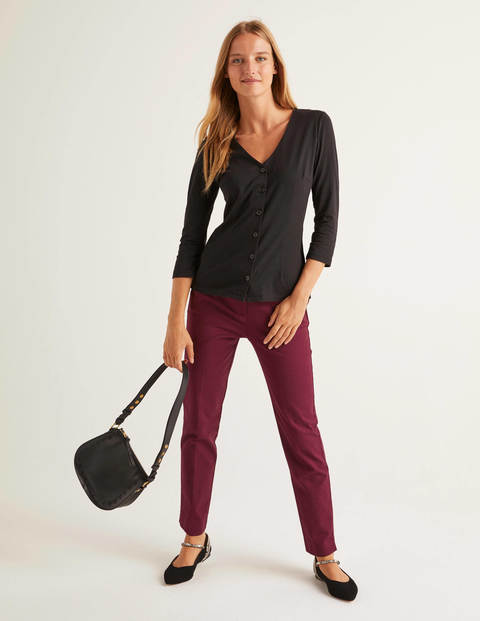 Fleur Jersey Top - Black Fleur Jersey Top - Black