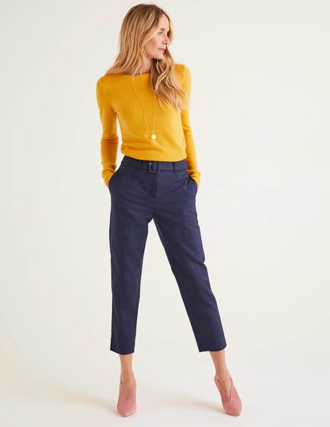 Cashmere Crew Neck Sweater - Saffron Multistripe Cashmere Crew Neck Sweater - Saffron Multistripe