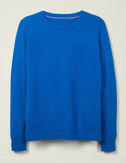 Cashmere Crew Neck Jumper - Bold Blue Cashmere Crew Neck Jumper - Bold Blue