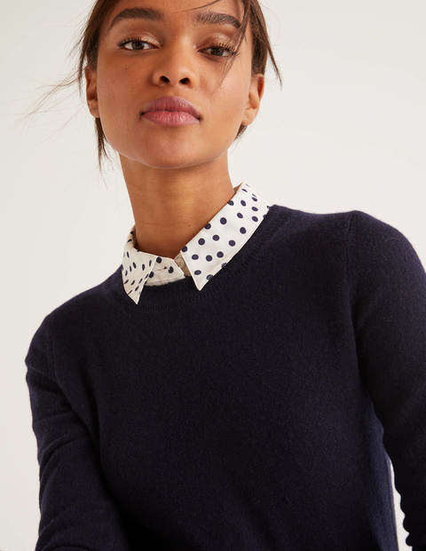 Cashmere Crew Neck Jumper - Navy Cashmere Crew Neck Jumper - Navy