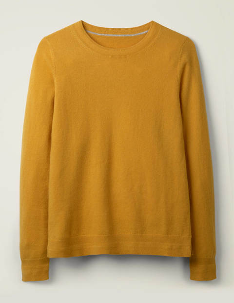 Kaschmirpullover Mit Rundhalsausschnitt - Sonnengelb Kaschmirpullover Mit Rundhalsausschnitt - Sonnengelb