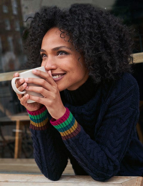 Winifred Cable Sweater - Navy Winifred Cable Sweater - Navy
