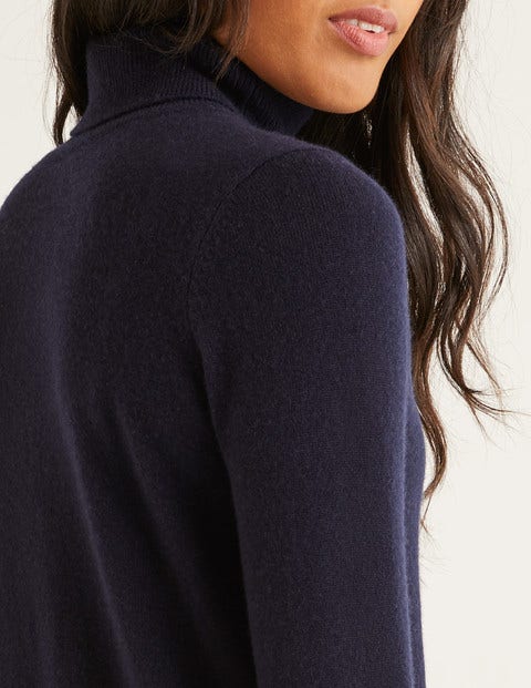 Cashmere Roll Neck - Navy Cashmere Roll Neck - Navy