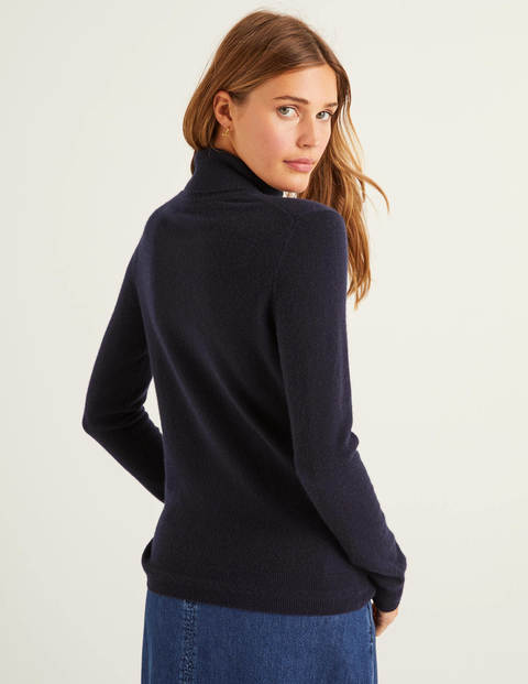 Cashmere Roll Neck - Navy Cashmere Roll Neck - Navy