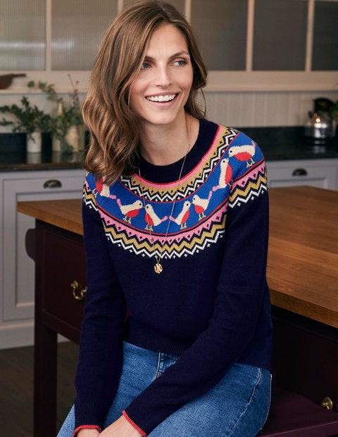 Festive Fair Isle Sweater - Navy Festive Fair Isle Sweater - Navy
