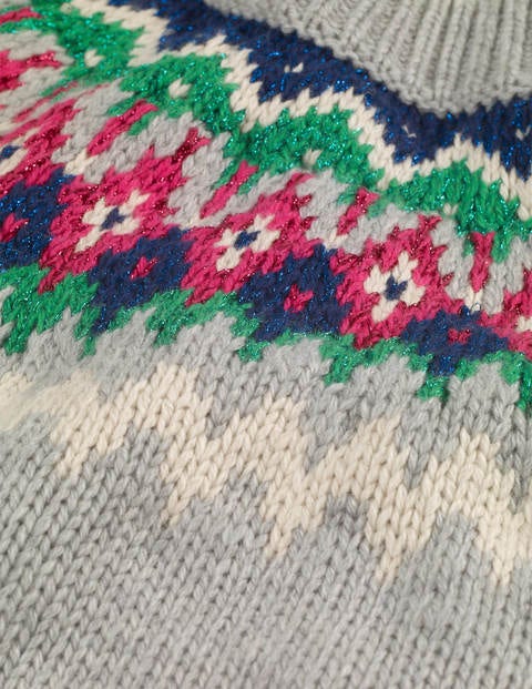 Emma Fair Isle Jumper - Grey Marl Emma Fair Isle Jumper - Grey Marl