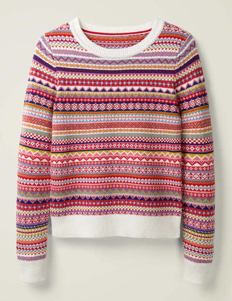 Pull Louise À Motif Jacquard - Rose crayon Pull Louise À Motif Jacquard - Rose crayon
