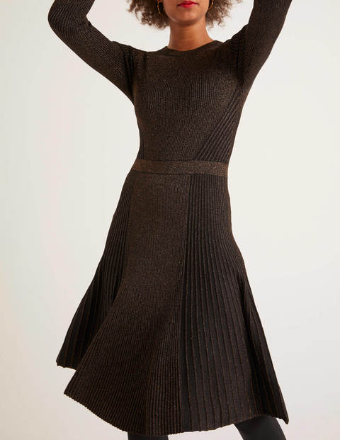 Diona Sparkle Dress - Black and Copper Gold Sparkle Diona Sparkle Dress - Black and Copper Gold Sparkle