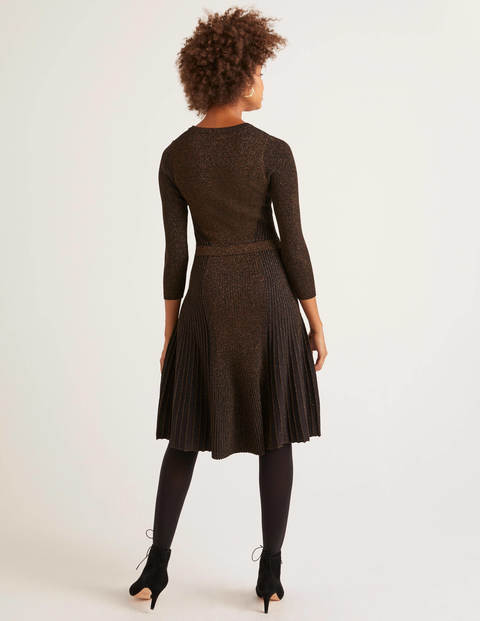Diona Sparkle Dress - Black and Copper Gold Sparkle Diona Sparkle Dress - Black and Copper Gold Sparkle
