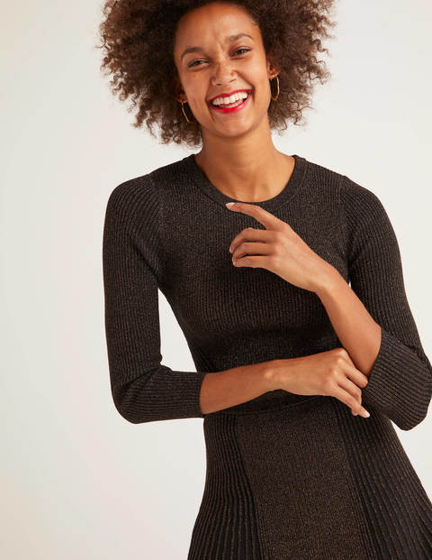 Diona Sparkle Dress - Black and Copper Gold Sparkle Diona Sparkle Dress - Black and Copper Gold Sparkle
