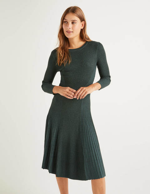 Diona Kleid mit Glitzer - Mitternachtsgrün, Glitzer | Boden DE