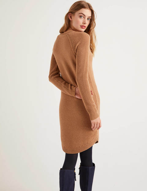 Leonora Kleid - Kamelbraun Melange Leonora Kleid - Kamelbraun Melange