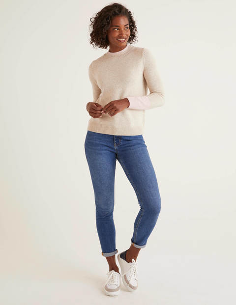 Fife Gemütlicher Pullover - Mausgrau Melange Fife Gemütlicher Pullover - Mausgrau Melange