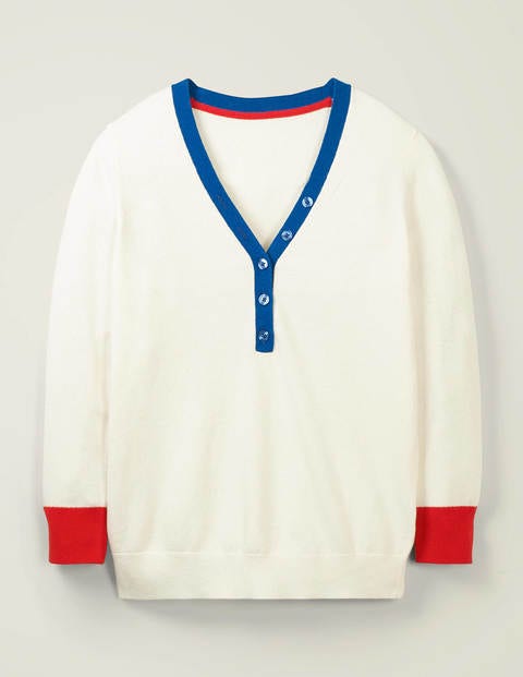 Wiltshire Henley Jumper - Ivory Wiltshire Henley Jumper - Ivory