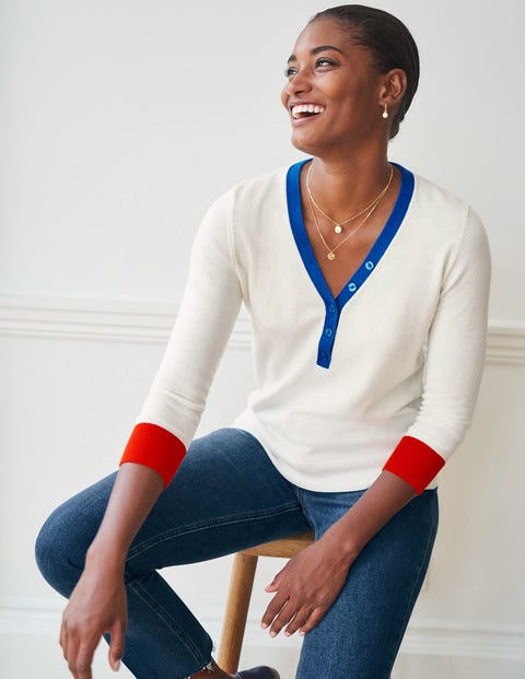 Wiltshire Henley Jumper - Ivory Wiltshire Henley Jumper - Ivory