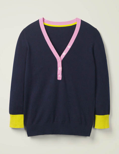 Wiltshire Henley Jumper - Navy Wiltshire Henley Jumper - Navy