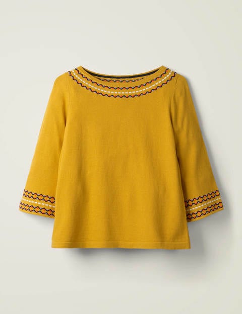 Monmouth Pullover mit Stickerei - Sonnengelb Monmouth Pullover mit Stickerei - Sonnengelb