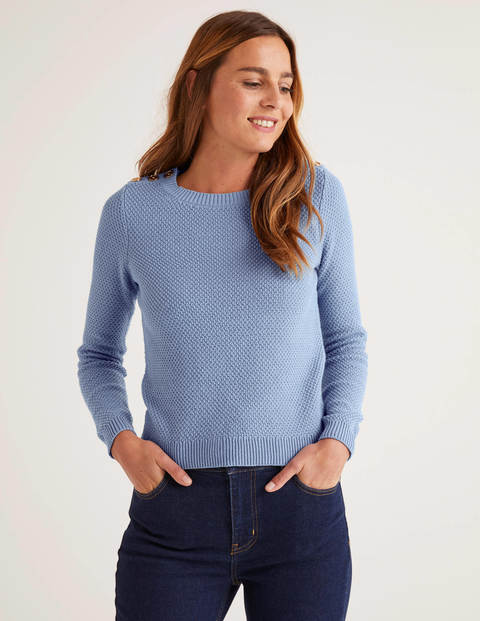 Bude Cotton Textured Jumper - Sea Mist Bude Cotton Textured Jumper - Sea Mist