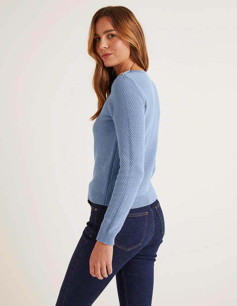 Bude Cotton Textured Jumper - Sea Mist Bude Cotton Textured Jumper - Sea Mist