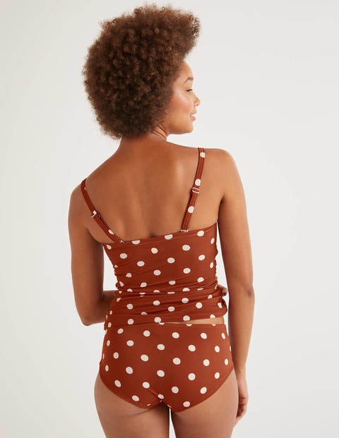 Bikini Shorts - Conker, Linear Brand Spot Bikini Shorts - Conker, Linear Brand Spot