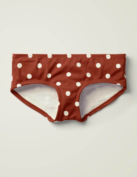 Bikini Shorts - Conker, Linear Brand Spot Bikini Shorts - Conker, Linear Brand Spot