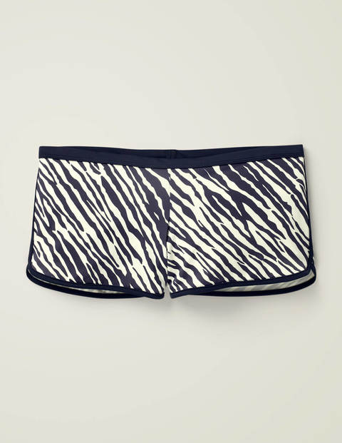 Piping Swim Shorts - Navy, Safari Piping Swim Shorts - Navy, Safari