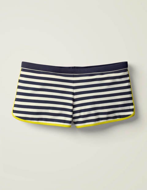 Piping Swim Shorts - Navy/Ivory Stripe Piping Swim Shorts - Navy/Ivory Stripe
