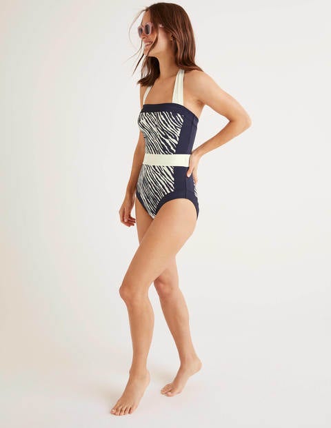 Santorini Swimsuit - Navy, Safari Santorini Swimsuit - Navy, Safari