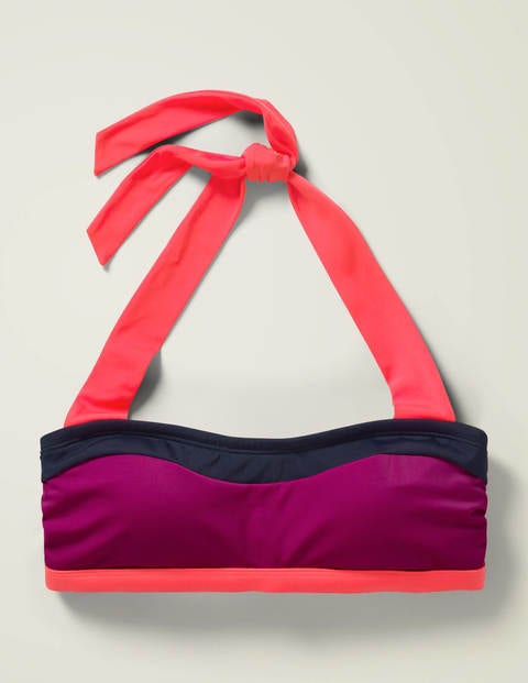 Santorini Bikini Top - Polished Berry Colourblock Santorini Bikini Top - Polished Berry Colourblock
