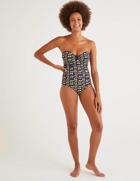 Ischia Bandeau Swimsuit - Navy, Lunettes Ischia Bandeau Swimsuit - Navy, Lunettes