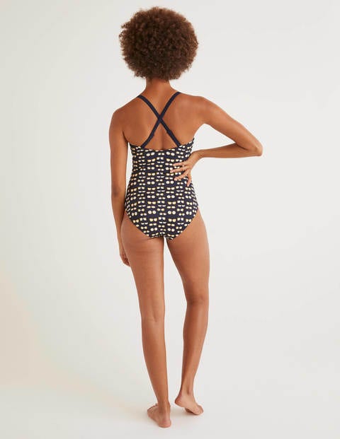 Ischia Bandeau Swimsuit - Navy, Lunettes Ischia Bandeau Swimsuit - Navy, Lunettes