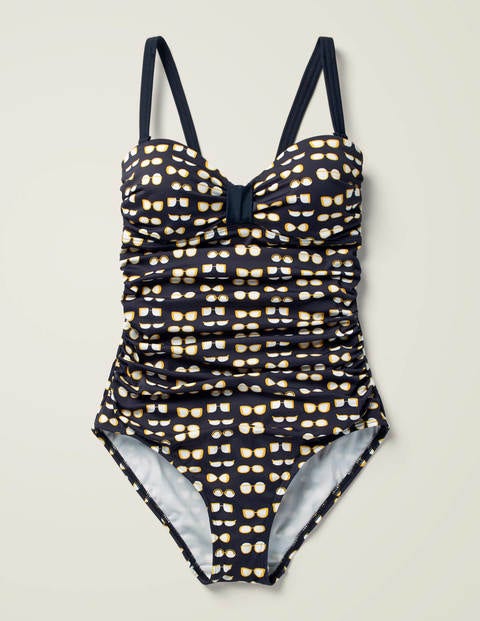Ischia Bandeau Swimsuit - Navy, Lunettes Ischia Bandeau Swimsuit - Navy, Lunettes