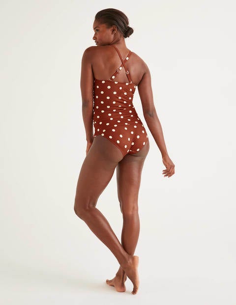 Ischia Bandeau Tankini - Conker/Ivory Spot Ischia Bandeau Tankini - Conker/Ivory Spot