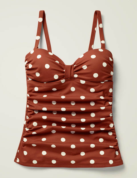 Ischia Bandeau Tankini - Conker/Ivory Spot Ischia Bandeau Tankini - Conker/Ivory Spot