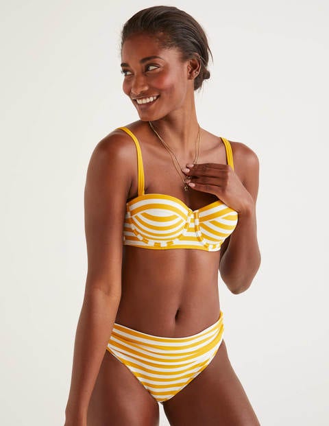 Samos Cup-size Bikini Top - Yellow/Ivory Stripe Samos Cup-size Bikini Top - Yellow/Ivory Stripe