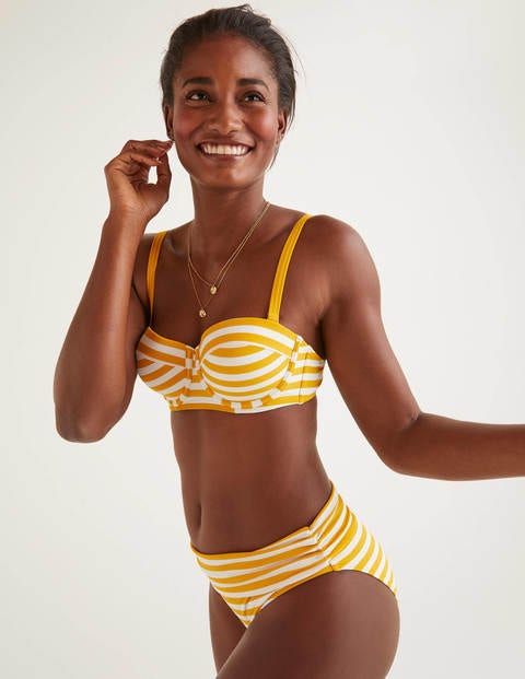 Samos Cup-size Bikini Top - Yellow/Ivory Stripe Samos Cup-size Bikini Top - Yellow/Ivory Stripe